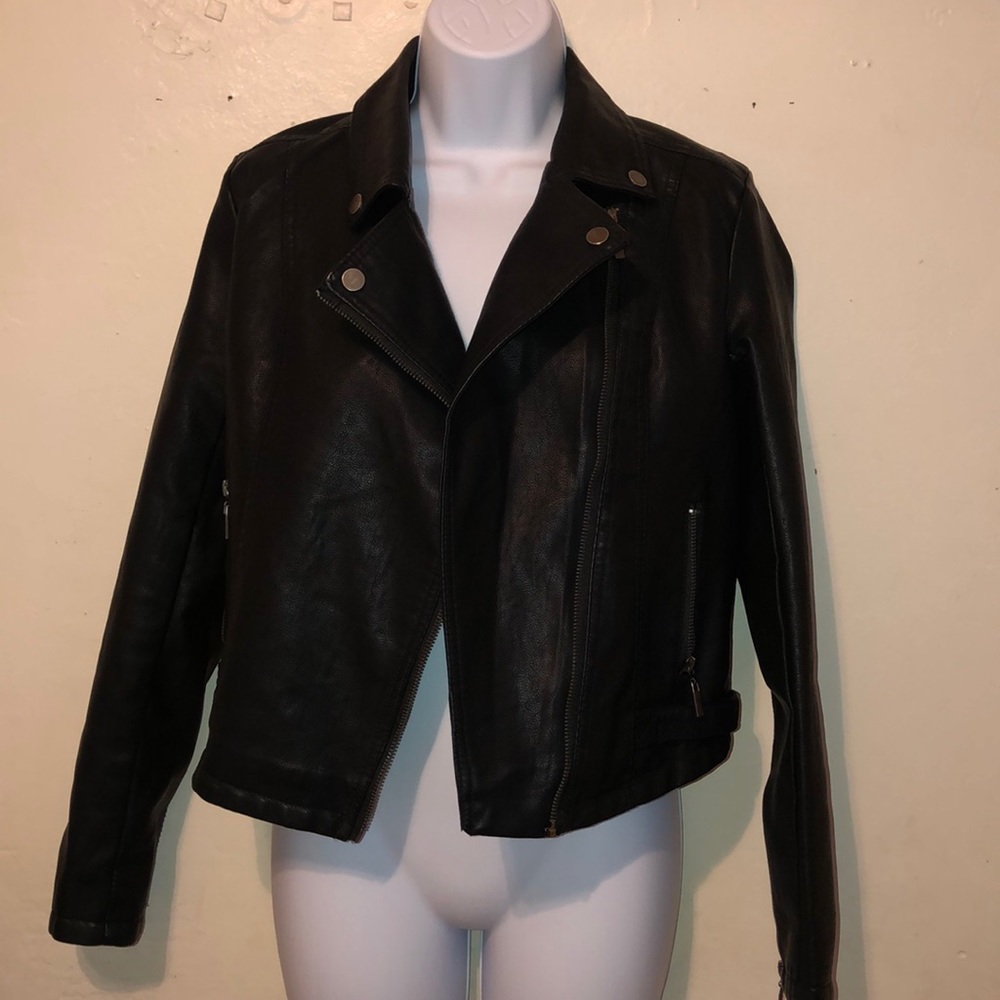 Black leather jacket